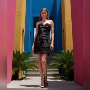 BCBGeneration Strapless Black Mini Dress